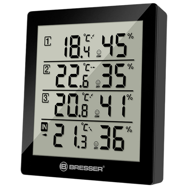 Stație meteorologică Bresser Temeo Hygro Quadro Black  photo 1
