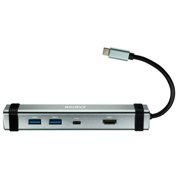 Адаптер Canyon DS-4 Серебряный USB Type-C photo 1