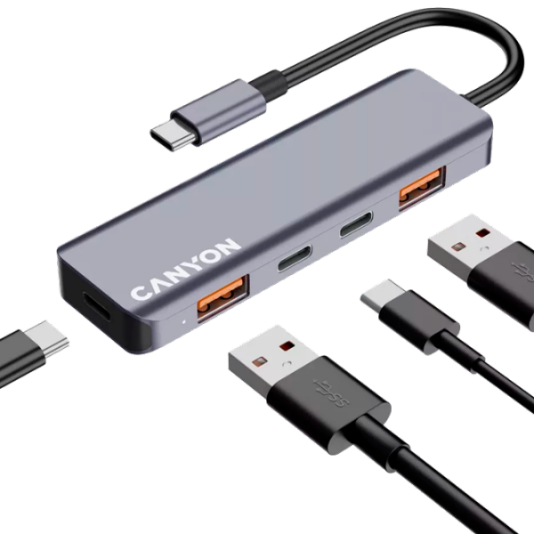 Адаптер Canyon DS-18 Серый USB Type-C photo 5
