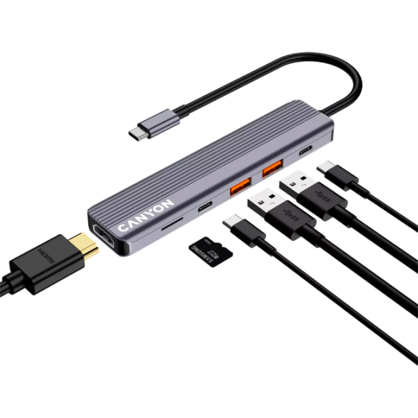 Адаптер Canyon DS-17 Серебряный USB Type-C photo 3