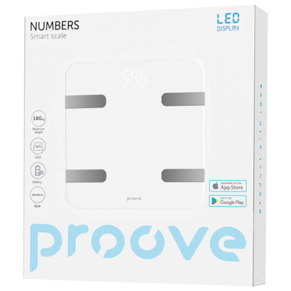 Напольные весы Proove Numbers Белый 180 кг / Белый photo 5