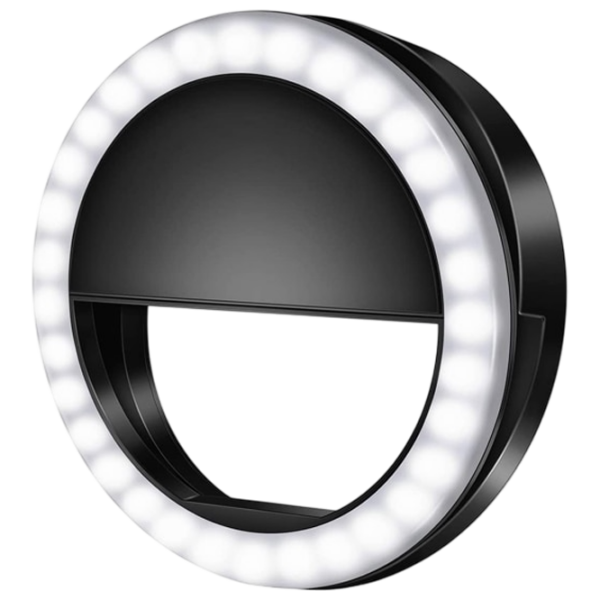 Lampă circulară Cellularline Selfie Ring Pocket Black  photo 1