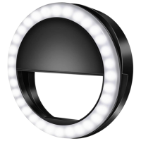 Lampă circulară Cellularline Selfie Ring Pocket Black 