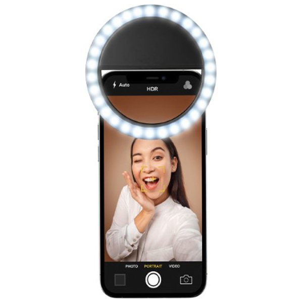 Lampă circulară Cellularline Selfie Ring Pocket Black  photo 3