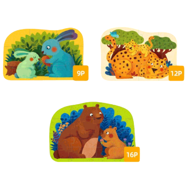 Puzzle Mideer Мать и ребенок (MD1475) Количество деталей: 37, Рекомендуемый возраст: 2.5+ photo 1