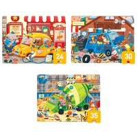 Puzzle Mideer Городской транспорт (MD1477) Количество деталей: 89 , Рекомендуемый возраст: 3+