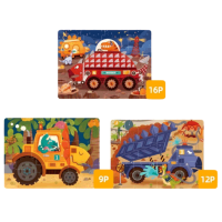 Puzzle Mideer Строительная техника динозавров (MD1476) Количество деталей: 37, Рекомендуемый возраст: 2.5+