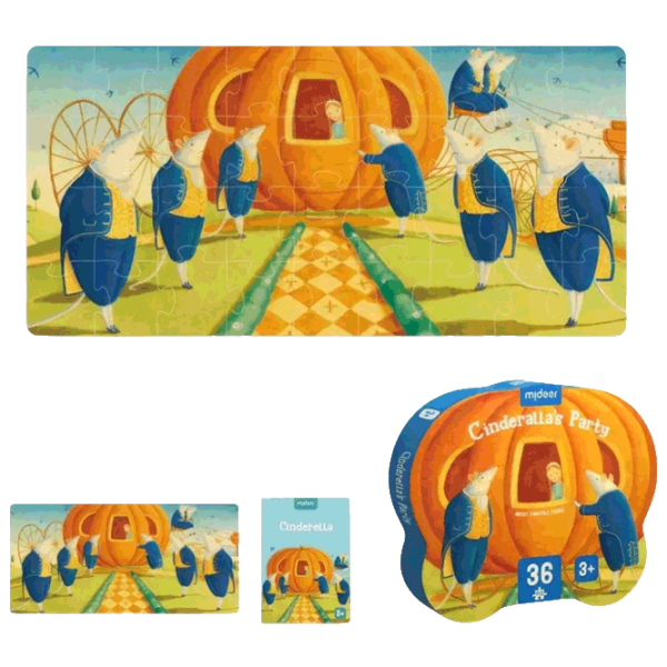 Puzzle Mideer Cinderella's Party (MD3207) Numărul de piese: 36, Vârsta recomandată: 3+ photo 2