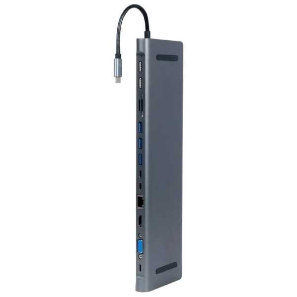 Adaptor Hub Cablexpert A-CM-COMBO9-02 Silver USB Type-C photo 1