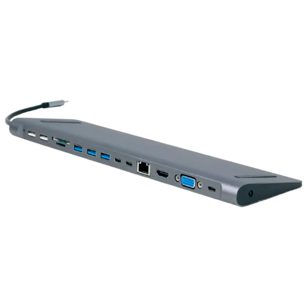 Adaptor Hub Cablexpert A-CM-COMBO9-02 Silver USB Type-C photo 2