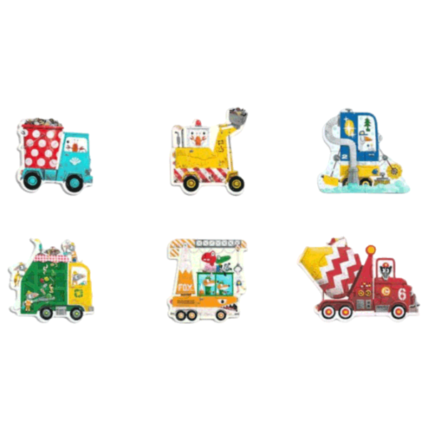 Puzzle Mideer Construction Vehicles (MD1459) Количество деталей: 22, Рекомендуемый возраст: 2+ photo 1