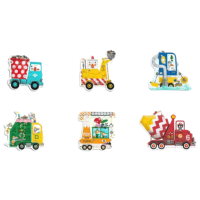 Puzzle Mideer Construction Vehicles (MD1459) Количество деталей: 22, Рекомендуемый возраст: 2+