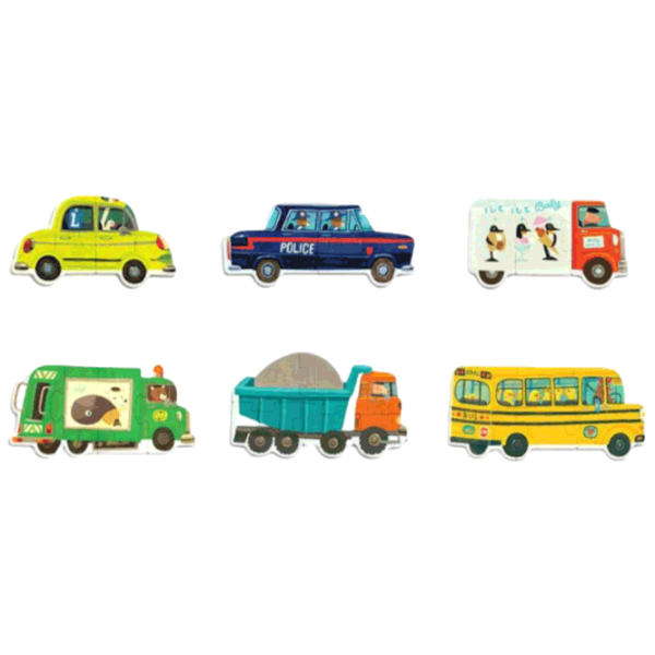 Puzzle Mideer Cars in the city (MD1458) Numărul de piese: 22, Vârsta recomandată: 2+ photo 1