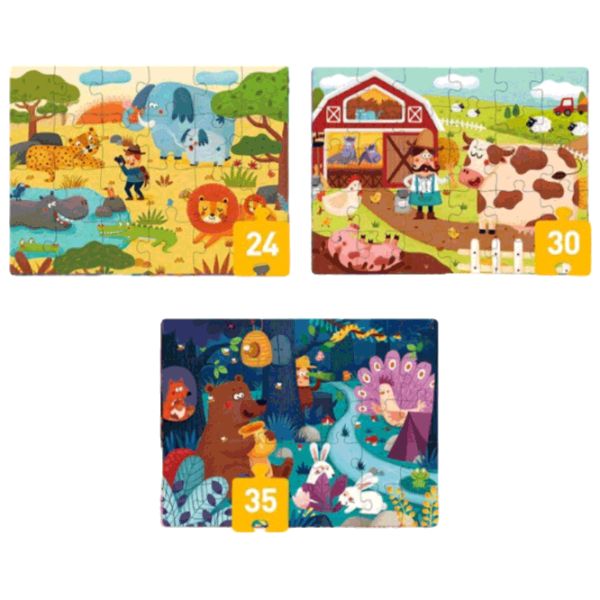 Puzzle Mideer Scenes from Animal Life (MD1480) Количество деталей: 89 , Рекомендуемый возраст: 3+ photo 1