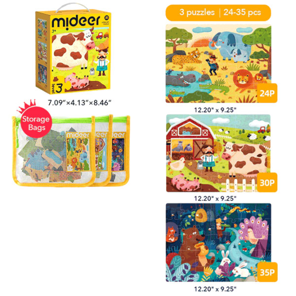 Puzzle Mideer Scenes from Animal Life (MD1480) Количество деталей: 89 , Рекомендуемый возраст: 3+ photo 2