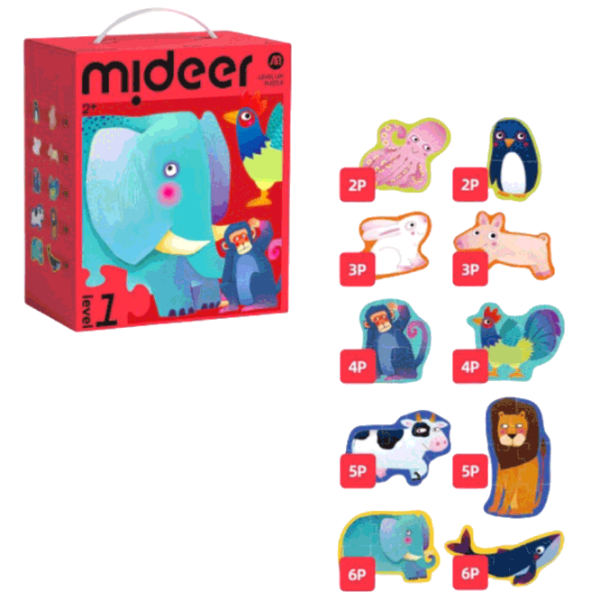 Puzzle Mideer Animals (MD1473) Количество деталей: 40, Рекомендуемый возраст: 2+ photo 1