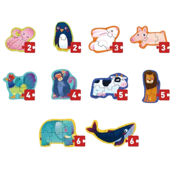 Puzzle Mideer Animals (MD1473) Количество деталей: 40, Рекомендуемый возраст: 2+ photo 2