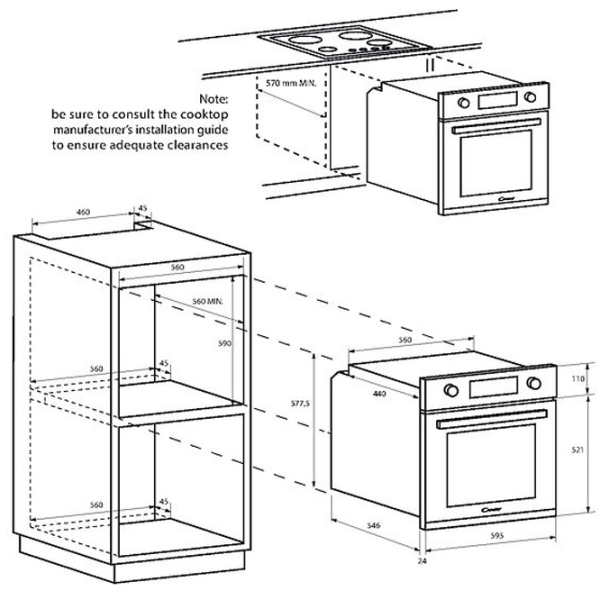 Cuptor încorporabil Candy FMBC 898S WF Black A+, 70 l photo 7