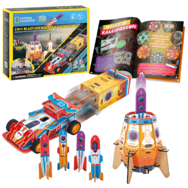 Puzzle CubicFun Blast-Off Rocket & Racing Car (DS1099h) Количество деталей: , Рекомендуемый возраст: 5+ photo 1