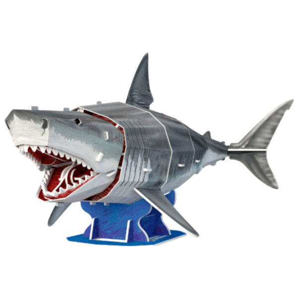 Puzzle CubicFun Great White Shark (DS1098h) Numărul de piese: 78, Vârsta recomandată: 5+ photo 1