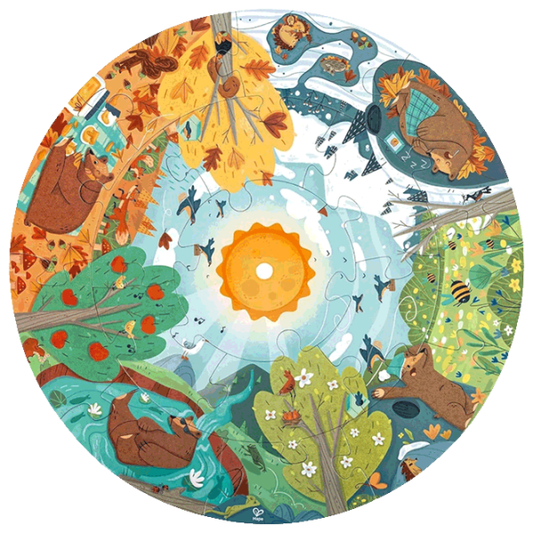 Puzzle Hape Four Seasons (E1636) Numărul de piese: 16, Vârsta recomandată: 3+ photo 1