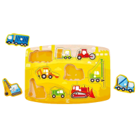 Puzzle Hape Construction Peg (E1407) Количество деталей: 9, Рекомендуемый возраст: 2+