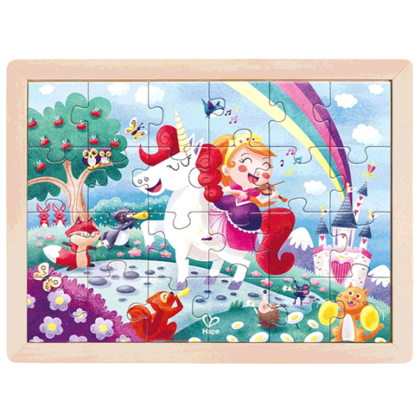 Puzzle Hape Unicorn Friends (E1642) Количество деталей: 24, Рекомендуемый возраст: 3+ photo 1