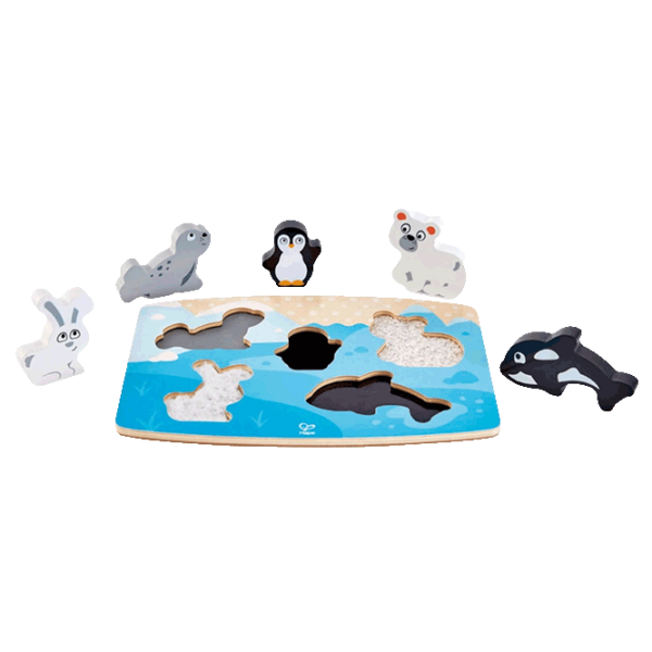Puzzle Hape Polar Animal (E1620) Количество деталей: 6, Рекомендуемый возраст: 2+ photo 1