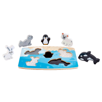 Puzzle Hape Polar Animal (E1620) Количество деталей: 6, Рекомендуемый возраст: 2+