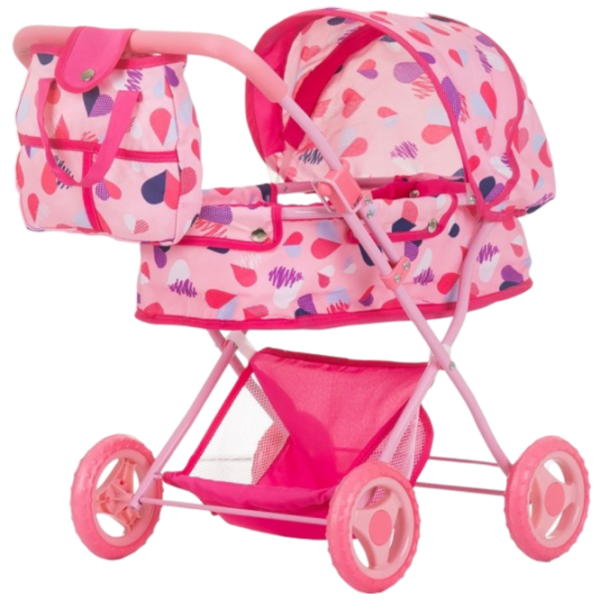 Cărucior pentru păpuși Chipolino Dora Hearts Pentru plimbare KZKDR02402HE 3+ photo 1