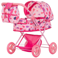 Cărucior pentru păpuși Chipolino Dora Hearts Pentru plimbare KZKDR02402HE 3+