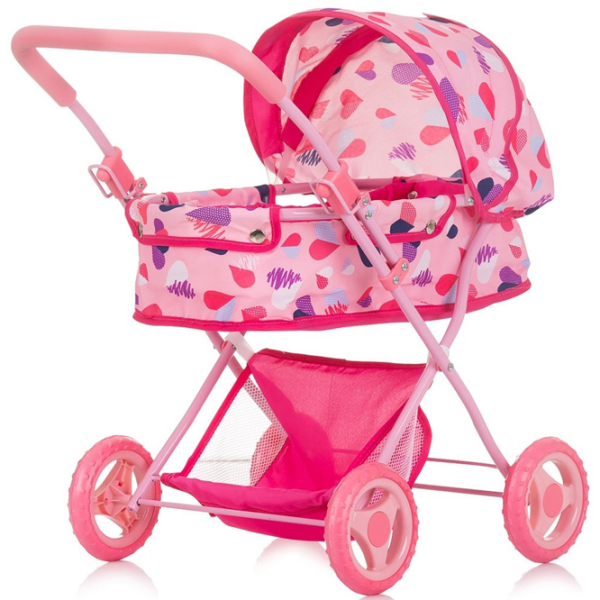 Cărucior pentru păpuși Chipolino Dora Hearts Pentru plimbare KZKDR02402HE 3+ photo 2