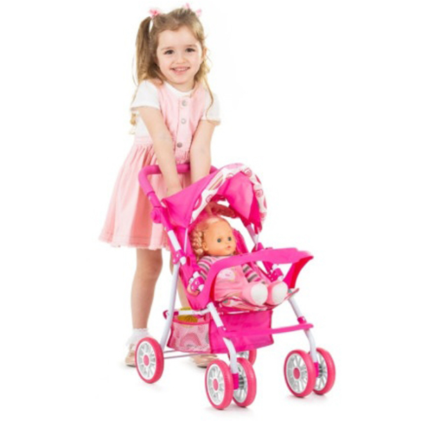 Cărucior pentru păpuși Chipolino Dolly Multicolor Pentru plimbare KZKDL02401MC 3+ photo 3