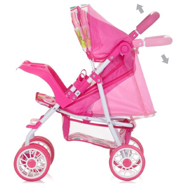 Cărucior pentru păpuși Chipolino Dolly Multicolor Pentru plimbare KZKDL02401MC 3+ photo 4