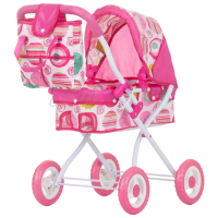 Cărucior pentru păpuși Chipolino Emily Multicolor Pentru plimbare KZKEL02401MC 3+