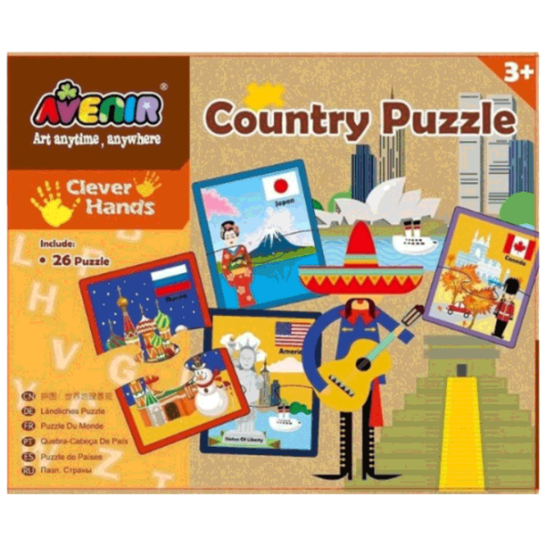 Puzzle Momki Avenir Country (MKCH1019) Numărul de piese: 26, Vârsta recomandată: 3+