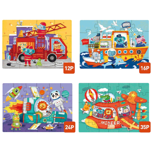 Puzzle Mideer Transportation (CT1451) Количество деталей: 87, Рекомендуемый возраст: 3+ photo 1
