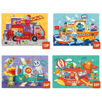 Puzzle Mideer Transportation (CT1451) Количество деталей: 87, Рекомендуемый возраст: 3+