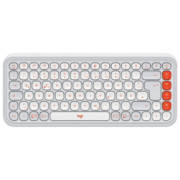 Tastatură Logitech POP Icon Keys White Home and Office, Fără fir photo 1