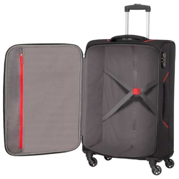 Valiză American Tourister Summer Session Black Red 38l   photo 2