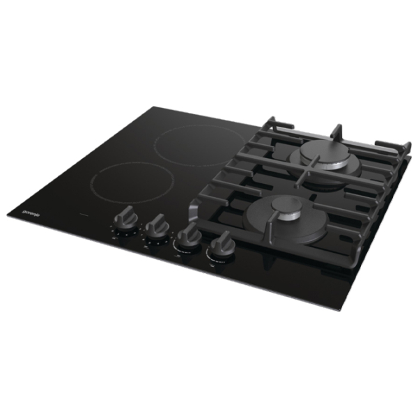 Plită încorporabilă pe gaz Gorenje GCE691BSC Black Sticlă călită, Gratare: Fontă photo 3