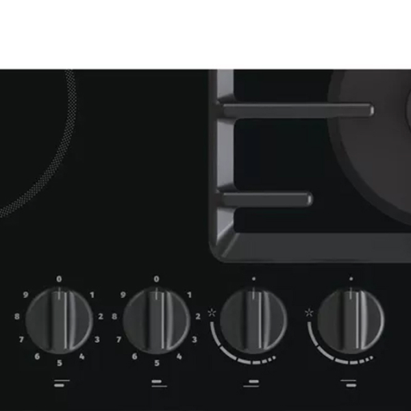 Plită încorporabilă pe gaz Gorenje GCE691BSC Black Sticlă călită, Gratare: Fontă photo 4