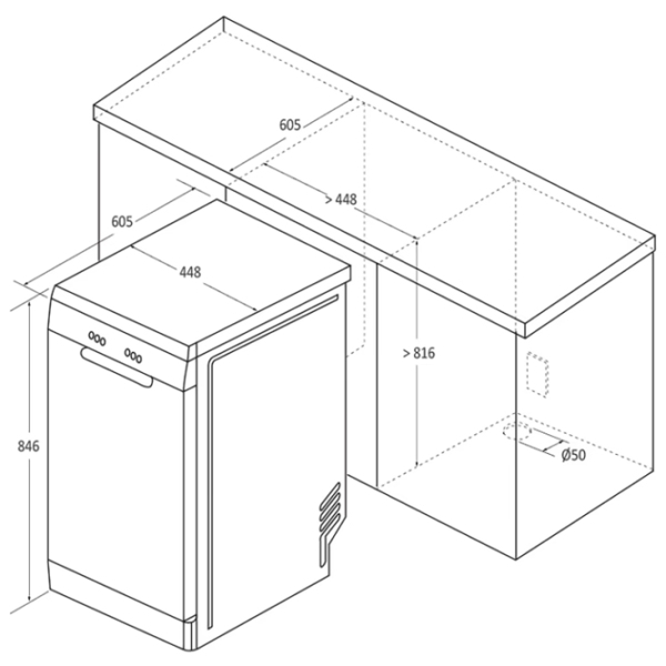 Посудомоечная машина Candy CDPH 2L1049S Серебряный 10 комплектов, E photo 8