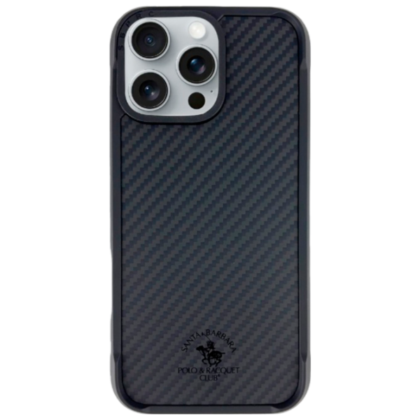 Husă pentru smartphone Apple iPhone 16 Pro Max (Carbon New) Dark Gray Santa Barbara Polo & Racquet Club, TPU, Back photo 1