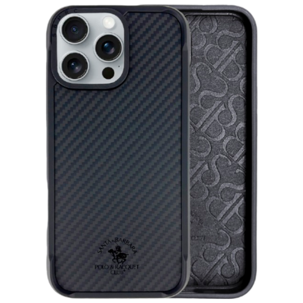 Husă pentru smartphone Apple iPhone 16 Pro Max (Carbon New) Dark Gray Santa Barbara Polo & Racquet Club, TPU, Back photo 2
