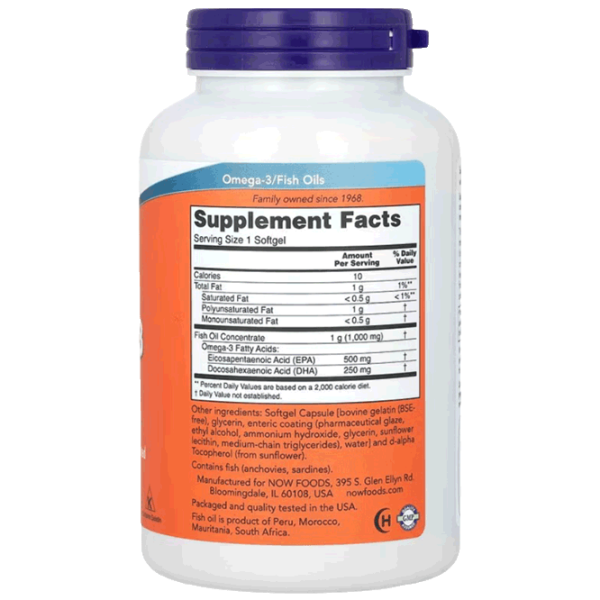 Vitamine și minerale Now Foods ULTRA OMEGA 3 733739016621  180 capsule photo 2