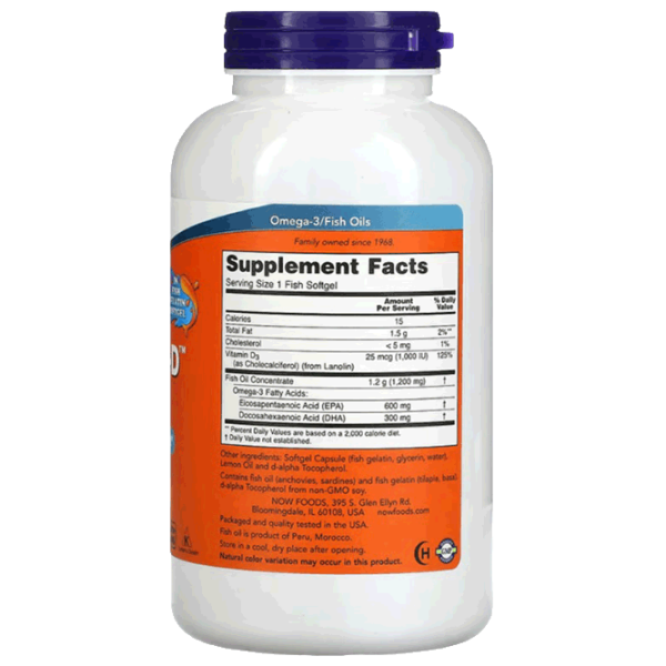 Vitamine și minerale Now Foods ULTRA OMEGA 3-D 733739016645  180 capsule photo 2
