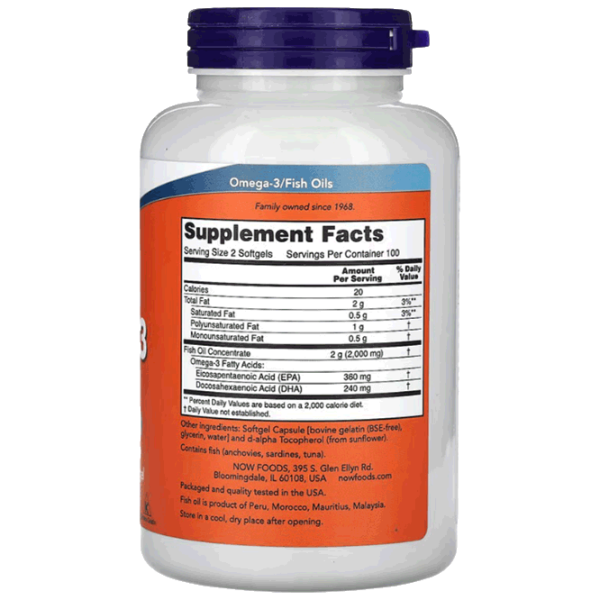 Витамины и минералы Now Foods Omega-3 733739016522  200 photo 2