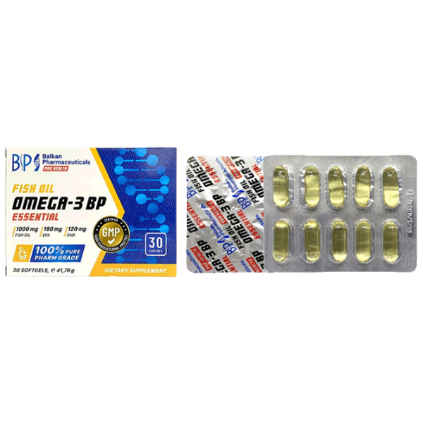 Vitamine și minerale Balkan Pharmaceuticals Omega 3 Essential 4840982011252  30 capsule photo 2