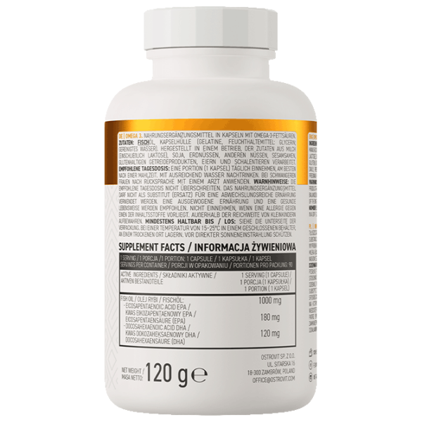 Витамины и минералы OstroVit OMEGA 3 5902232611045  90 капсул photo 3